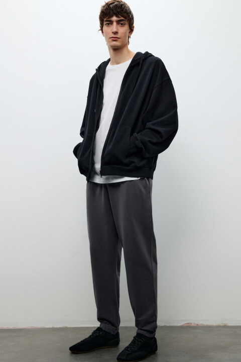 

Брюки-джоггеры из хлопкового текстиля, Серый, Брюки-джоггеры из хлопкового текстиля