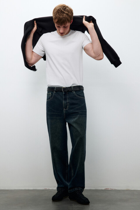 

Джинсы baggy fit зауженные, Синий, Джинсы baggy fit зауженные