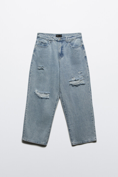 Джинсы baggy fit рваные