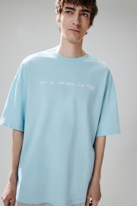 

Футболка хлопковая с принтом-надписью, Белый, Футболка хлопковая с принтом-надписью