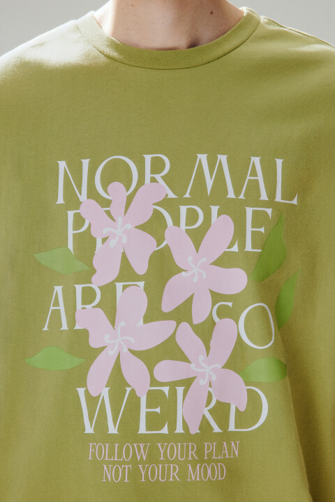 

Футболка хлопковая с принтом, Зеленый, Футболка хлопковая с принтом