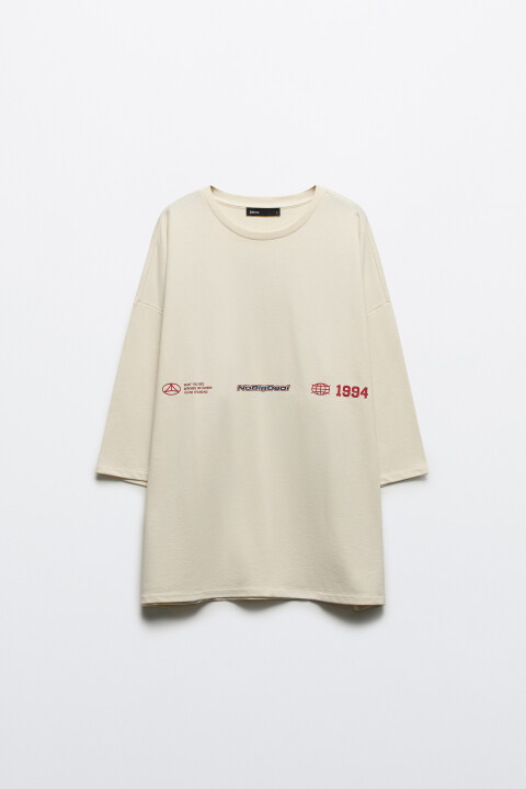 

Футболка oversize с принтом, Красный, Футболка oversize с принтом
