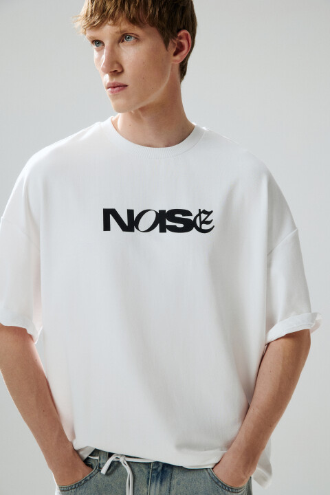 

Футболка с принтом-надписью, Белый, Футболка с принтом-надписью