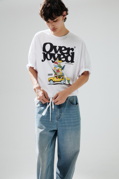 

Футболка хлопковая с принтом, Белый, Футболка хлопковая с принтом