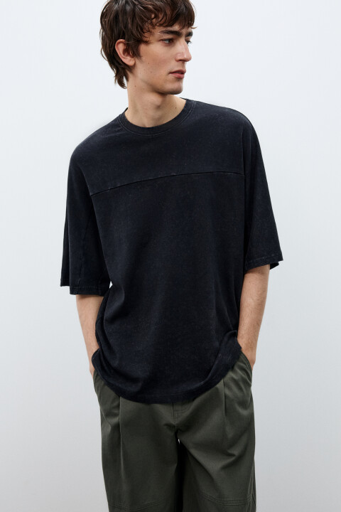 

Футболка с вареным эффектом, Черный, Футболка с вареным эффектом