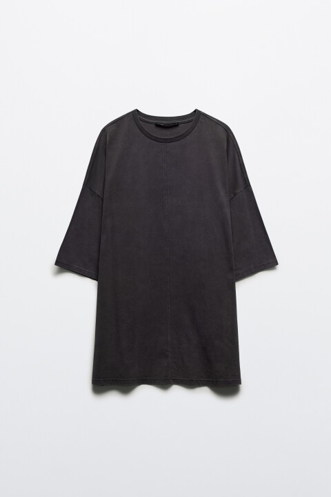 

Футболка oversize с вареным эффектом, Серый, Футболка oversize с вареным эффектом