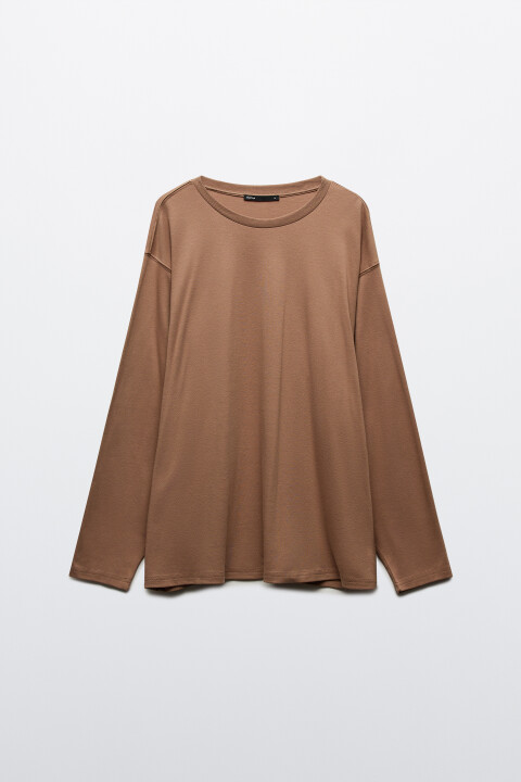 Лонгслив базовый трикотажный