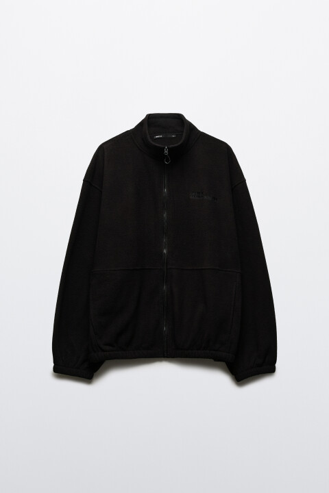 

Худи-зипка флисовая с надписью, Коричневый, Худи-зипка флисовая с надписью