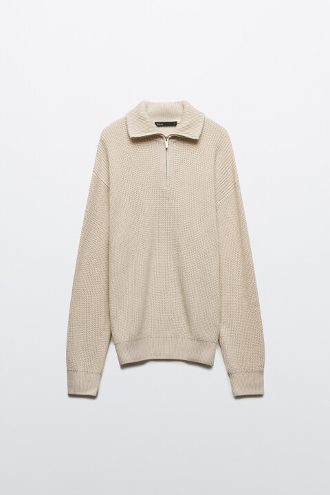 Свитер с воротником на молнии