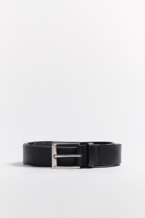 

Ремень широкий с квадратной пряжкой, Черный, Ремень широкий с квадратной пряжкой