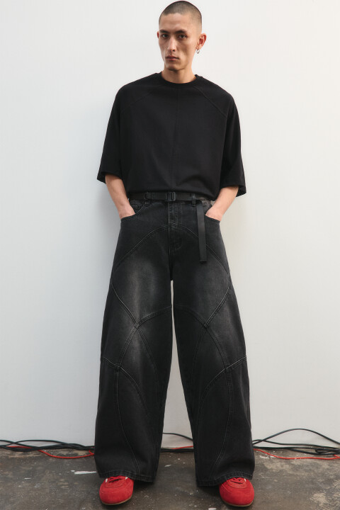 

Ремень текстильный с пряжкой, Черный, Ремень текстильный с пряжкой