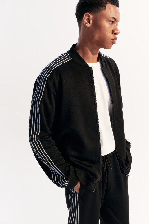 

Олимпийка спортивная с лампасами, Черный, Олимпийка спортивная с лампасами