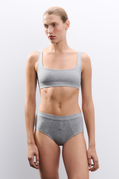 

Бюстгальтер-топ из трикотажа, Серый, Бюстгальтер-топ из трикотажа