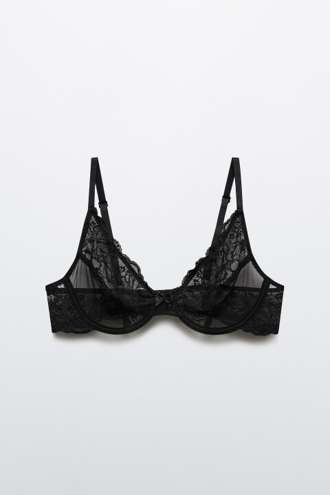 

Бюстгальтер-бра с цветочным кружевом, Бордовый, Бюстгальтер-бра с цветочным кружевом