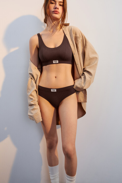 

Трусы-слипы бесшовные с рельефами, Коричневый, Трусы-слипы бесшовные с рельефами