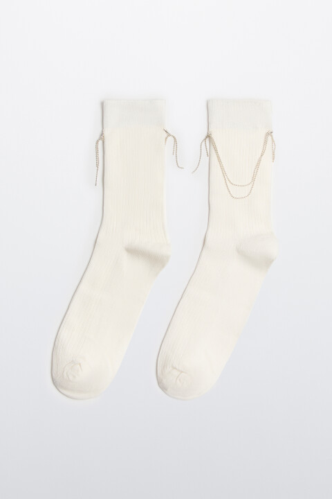 

Носки высокие вискозные с цепочкой, Черный, Носки высокие вискозные с цепочкой