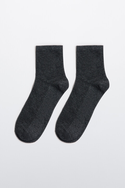 

Носки высокие в рубчик, Серый, Носки высокие в рубчик