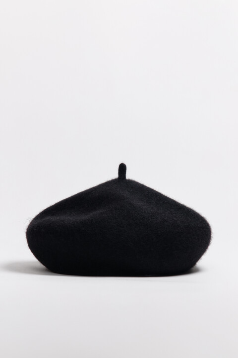 

Берет круглый шерстяной, Черный, Берет круглый шерстяной