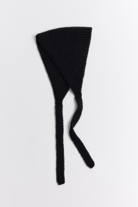 

Косынка вязаная с завязками, Черный, Косынка вязаная с завязками