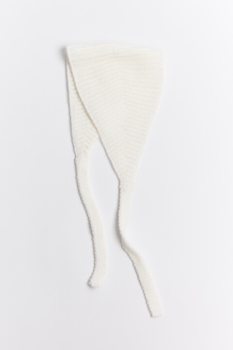 

Косынка вязаная с завязками, Молочный, Косынка вязаная с завязками