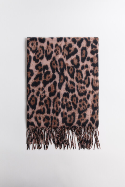 

Шарф с леопардовым принтом, Мультиколор, Шарф с леопардовым принтом