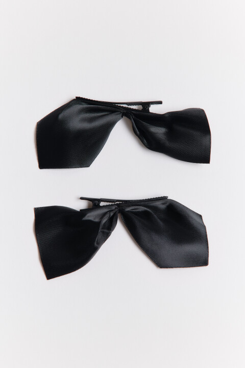 

Набор заколок с бантами (2 штуки), Черный, Набор заколок с бантами (2 штуки)