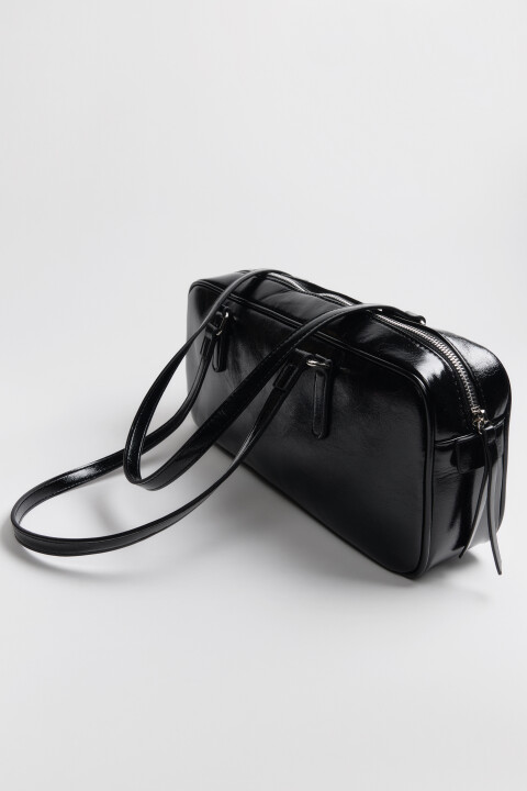 

Сумка-багет лаковая, Бордовый, Сумка-багет лаковая