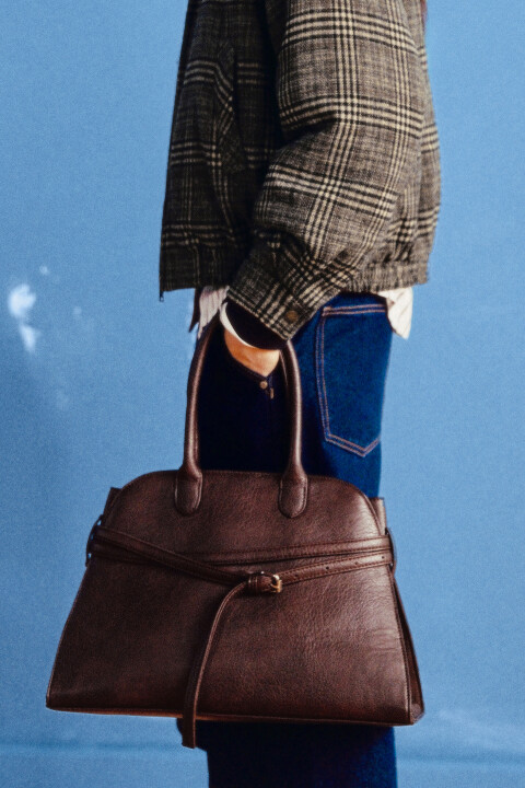 

Сумка-тоут с декоративным ремешком, Коричневый, Сумка-тоут с декоративным ремешком