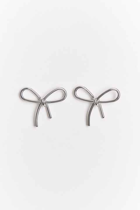 

Серьги в виде бантиков, Серый, Серьги в виде бантиков