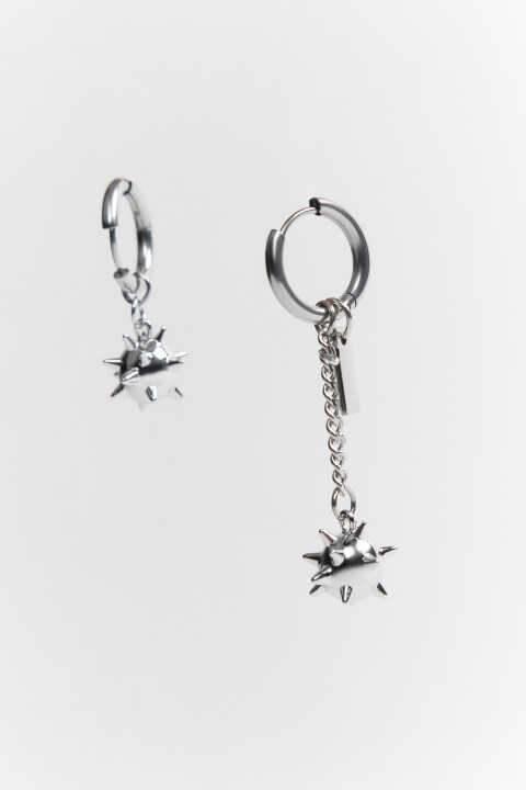 

Серьги-конго с подвесками, Серый, Серьги-конго с подвесками