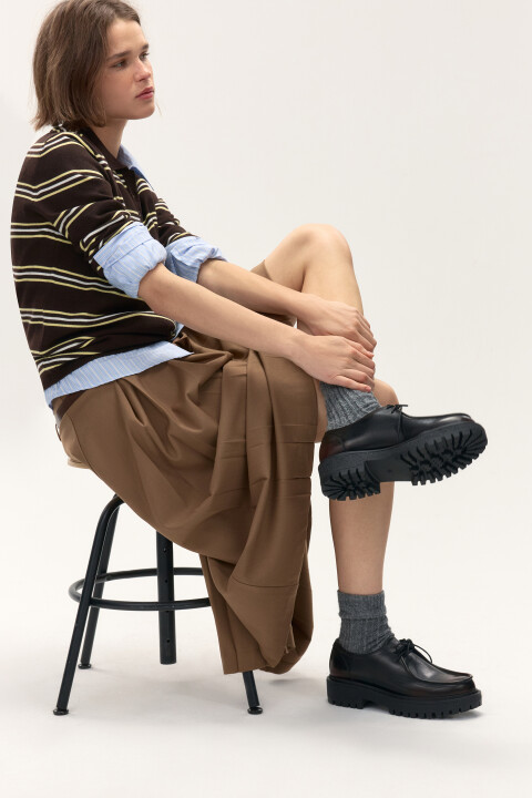 Полуботинки на платформе со шнуровкой