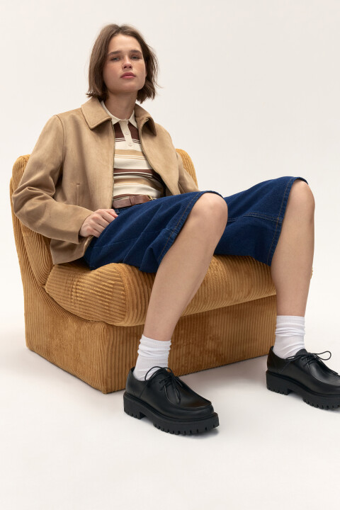 Полуботинки на платформе со шнуровкой