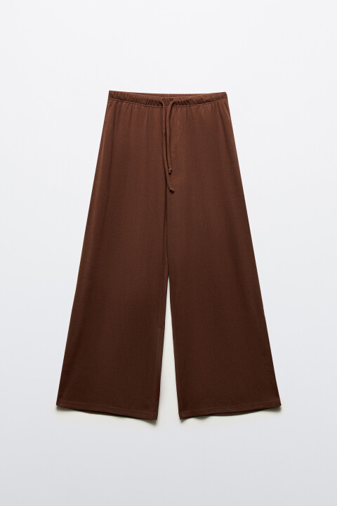 

Брюки широкие трикотажные, Коричневый, Брюки широкие трикотажные