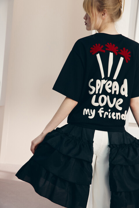 

Футболка свободная с принтом, Мультиколор, Футболка свободная с принтом