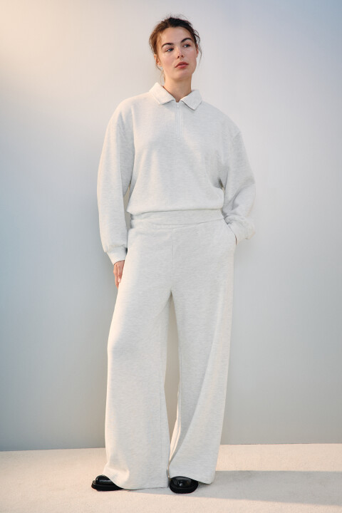 

Свитшот с отложным воротником, Серый, Свитшот с отложным воротником