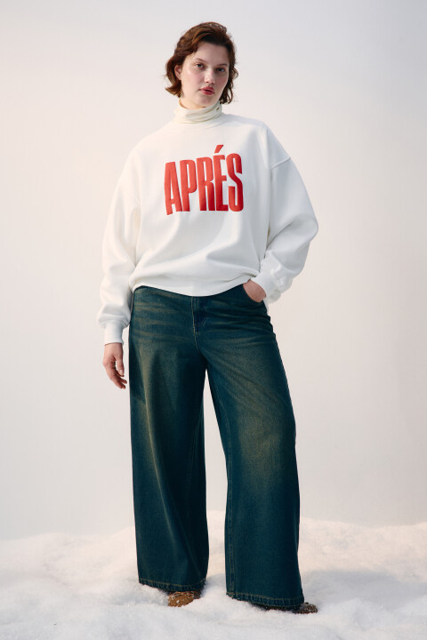 

Свитшот из футера с принтом, Красный, Свитшот из футера с принтом