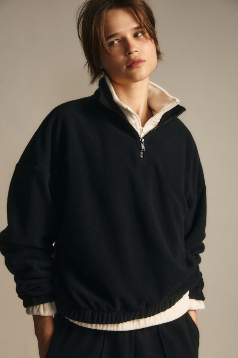 

Толстовка на молнии флисовая, Бежевый, Толстовка на молнии флисовая