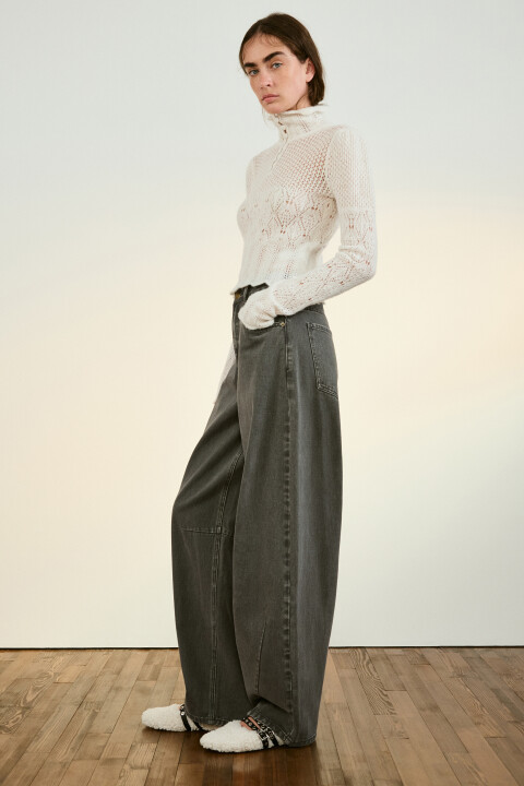 

Джинсы barrel fit с высокой посадкой, Зеленый, Джинсы barrel fit с высокой посадкой