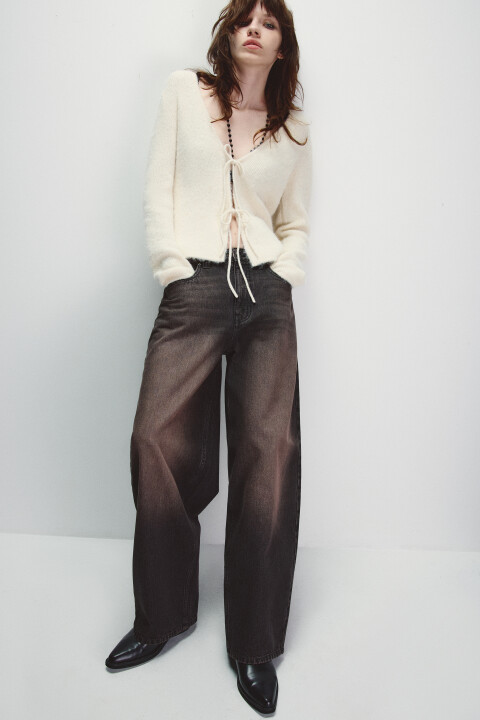 

Джинсы baggy fit со средней посадкой, Коричневый, Джинсы baggy fit со средней посадкой