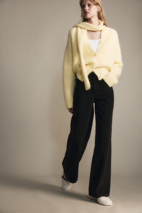 

Джинсы широкие с утеплением, Коричневый, Джинсы широкие с утеплением