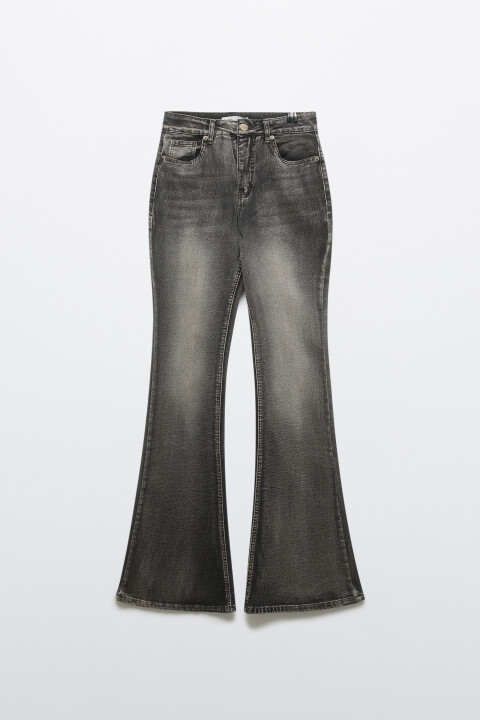 

Джинсы клеш с утеплением, Серый, Джинсы клеш с утеплением