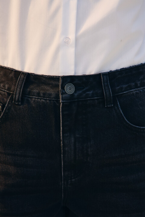 

Джинсы широкие укороченные, Синий, Джинсы широкие укороченные