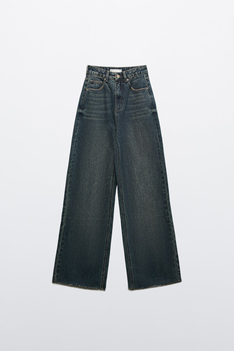 

Джинсы широкие с высокой посадкой, Темный тинт, Джинсы широкие с высокой посадкой