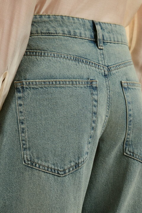 

Джинсы barrel fit со швами на коленях, Синий, Джинсы barrel fit со швами на коленях