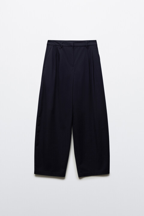 

Брюки barrel fit костюмные, Синий, Брюки barrel fit костюмные