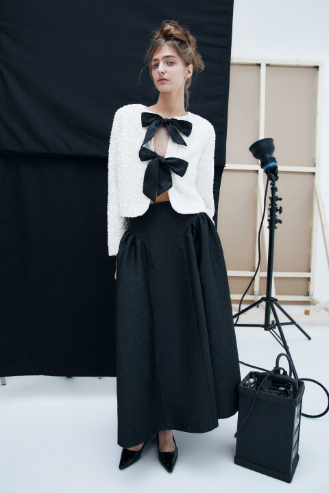 

Юбка миди пышная из тафты, Черный, Юбка миди пышная из тафты