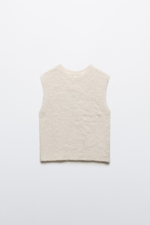 

Жилет вязаный с шерстью, Молочный, Жилет вязаный с шерстью