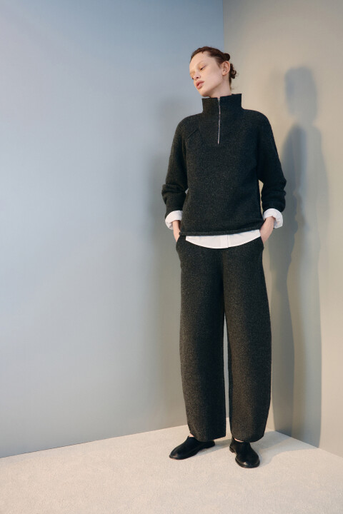 

Брюки-бананы из вязаного трикотажа, Серый, Брюки-бананы из вязаного трикотажа