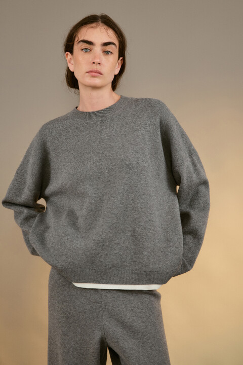 

Джемпер с имитацией второго слоя, Серый, Джемпер с имитацией второго слоя