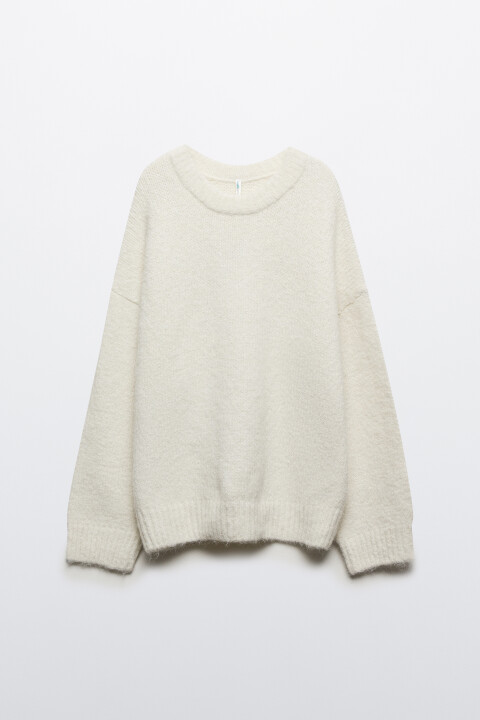 

Джемпер oversize вязаный, Молочный, Джемпер oversize вязаный